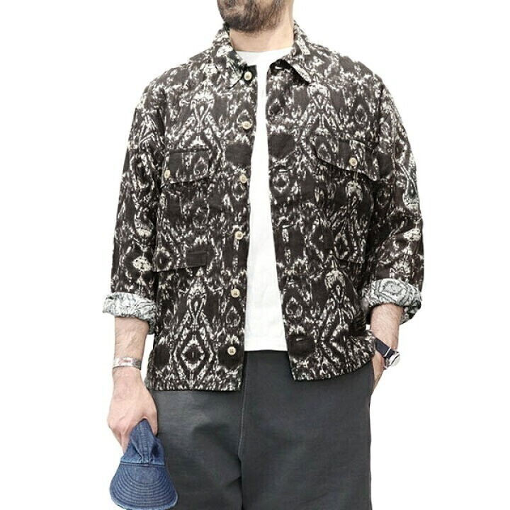 NIGEL CABOURN UTILITY JACKET TRIBAL PRINT