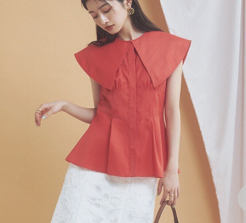 Lily Brown カラーステッチシャツ