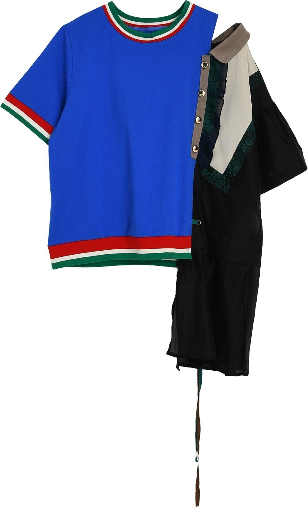 MICALLE MICALLE 袖ドッキングカラフルカットソー