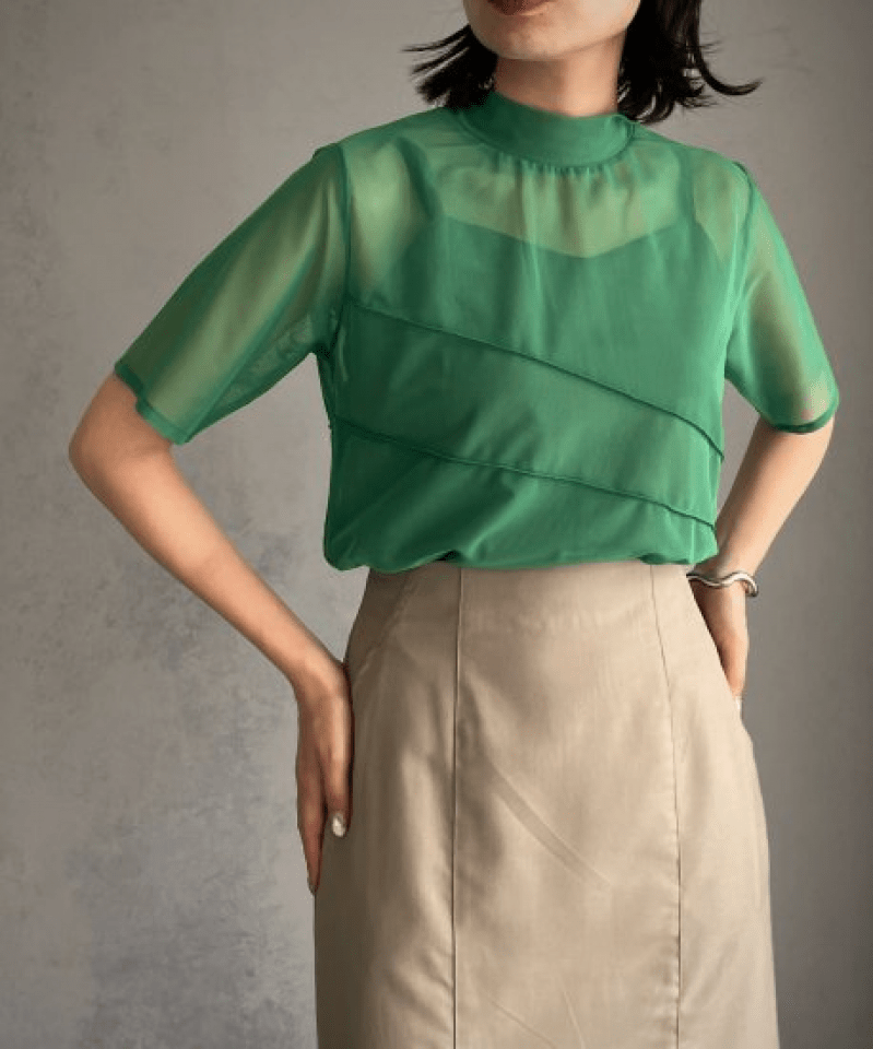 &g’aime Sheer mellow tops ( 988-60111  )