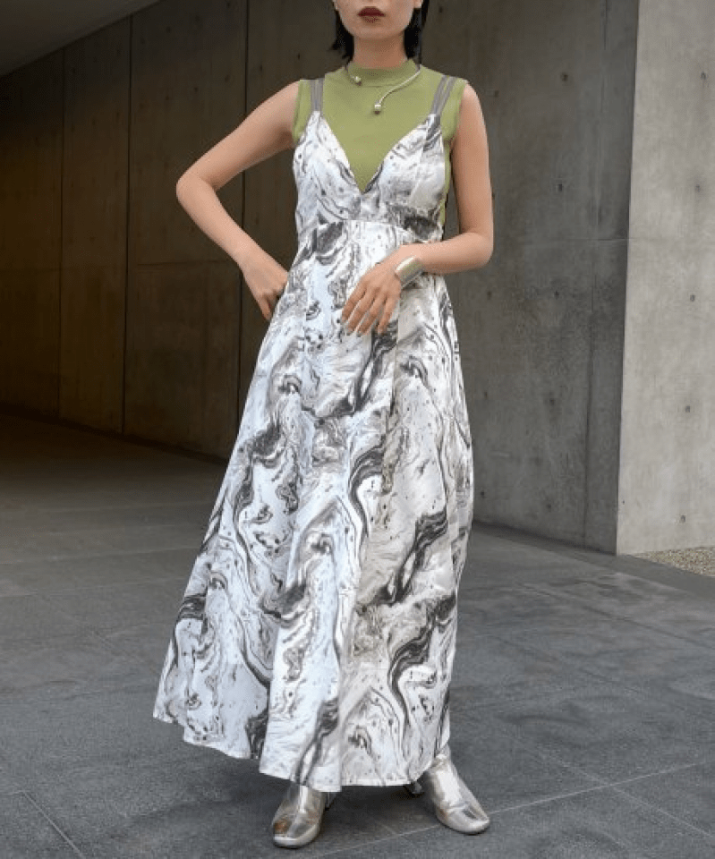 &g’aime Marble camisole dress