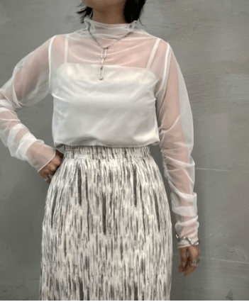 &g’aime High neck sheer turtle