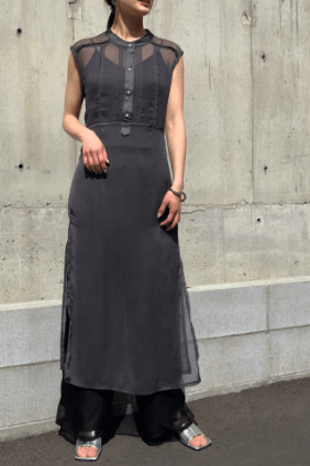 &g’aime Sheer long shirt (988-68207)