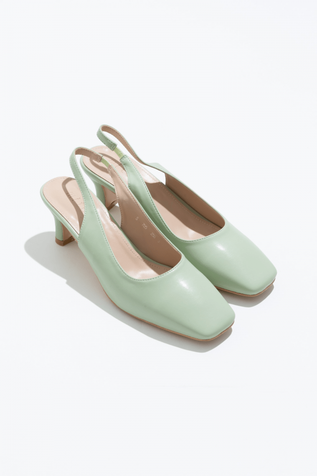 mite square heel pumps