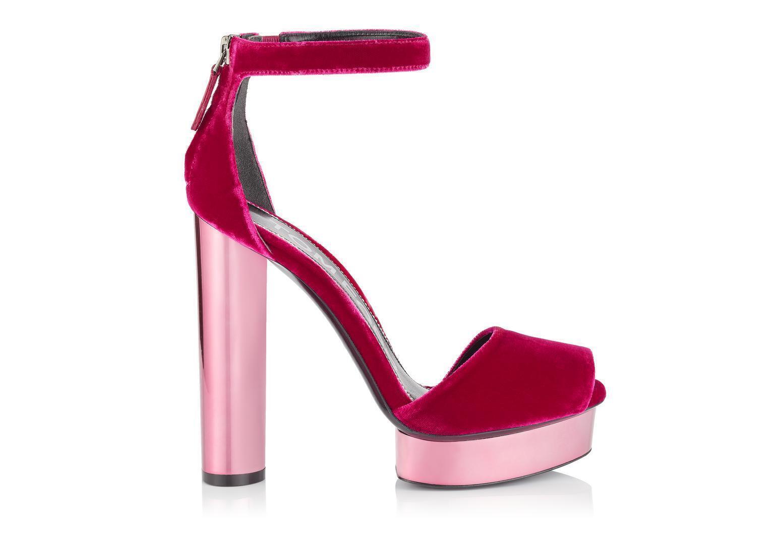 TOM FORD VELVET PLATFORM SANDAL