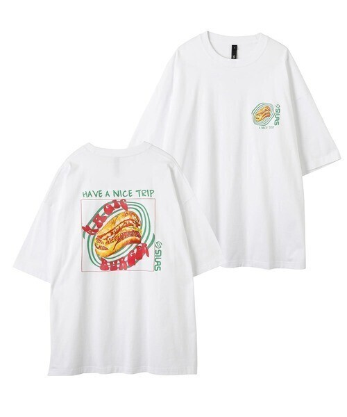 SILAS S/S MAGIC BURGER PRINT BIG TEE　サイラスマジックバーガープリント半袖ビッグTシャツ