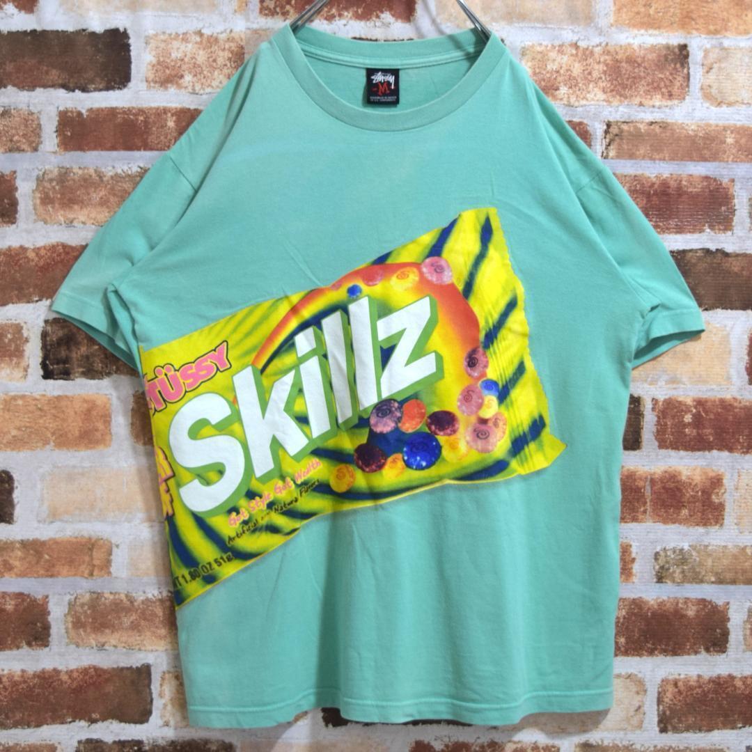 STUSSY ビッグプリントロゴTシャツ