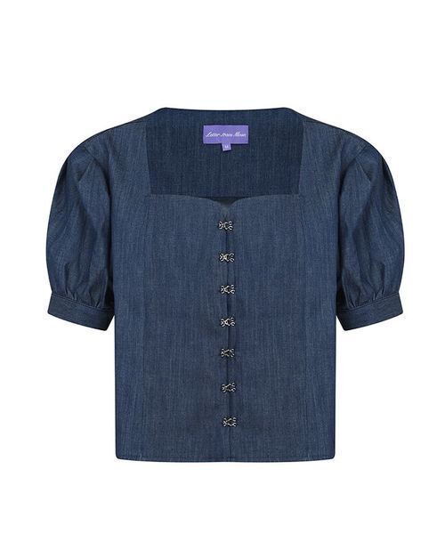 Letter from Moon Denim Blouse