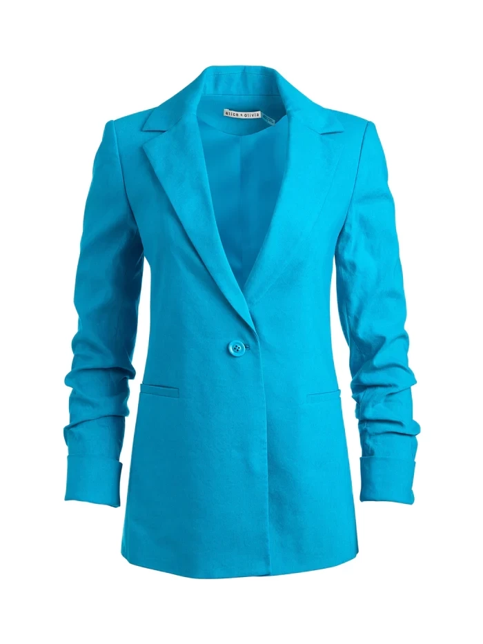alice+olivia PAILEY FITTED NTCH COLLAR BLZR
