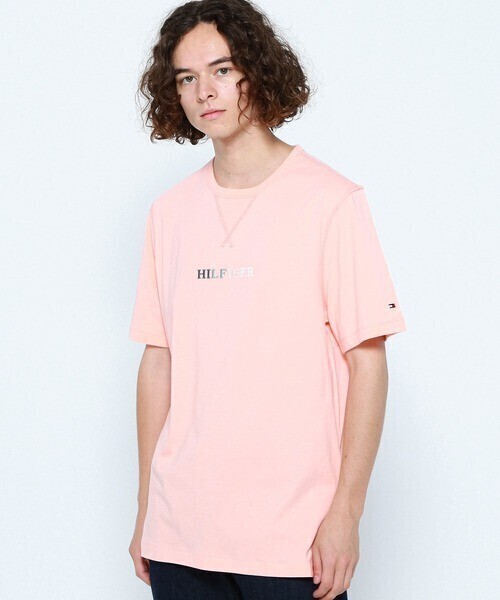TOMMY HILFIGER コントラストステッチロゴTシャツ