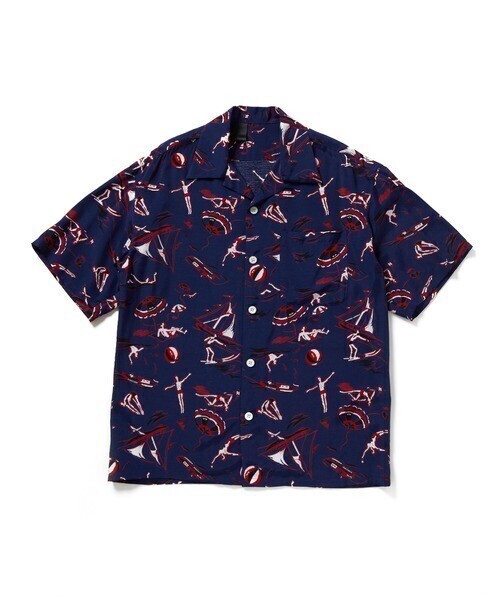 N.HOOLYWOOD OPEN COLLAR SHIRT