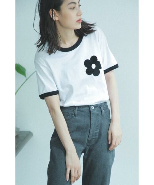 ROSE BUD リンガーTシャツ