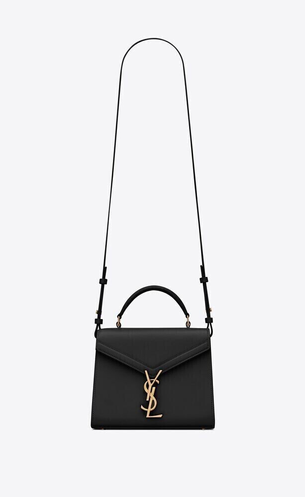 SAINT LAURENT カサンドラ トップハンドル （ミニ/グレイン・ド・プードルエンボスレザー）