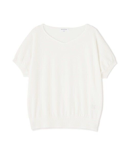 NATURAL BEAUTY BASIC [洗える]オーガニックコットンファインハイゲージ　Ｖネック