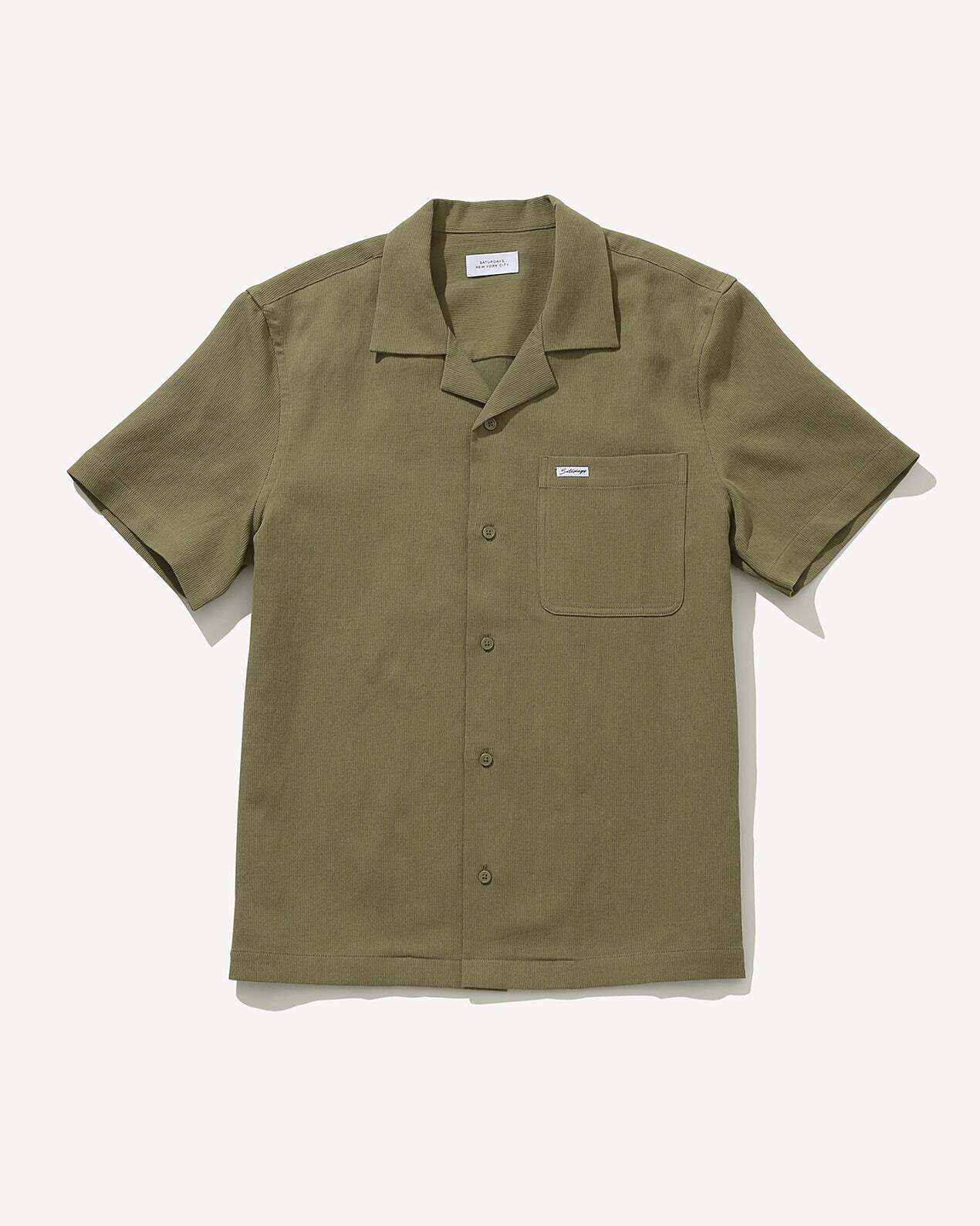 SATURDAYS NYC Seersucker Cotton Canty SS Shirt