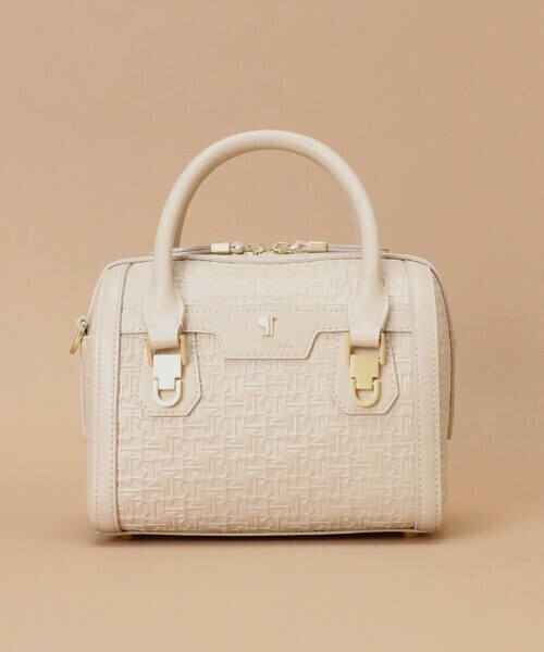 Samantha Thavasa Pomme d'espoir 型押しボストンショルダーバッグ