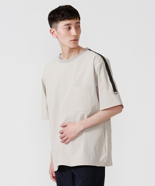 LOVELESS 布帛クルーネック ポケットTシャツ
