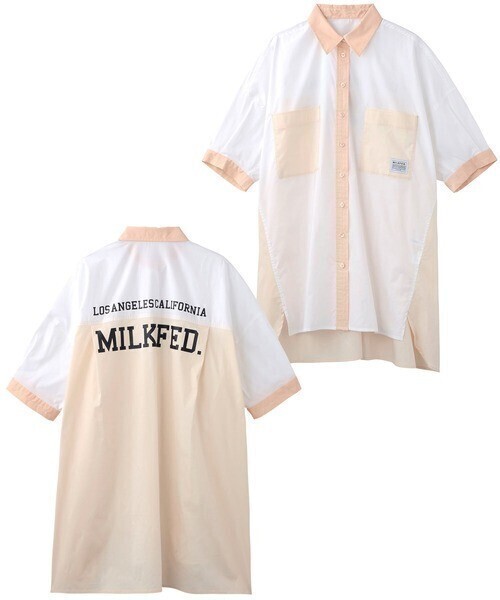 MILKFED. PATCHWORK SHIRT