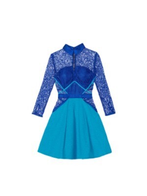 THREE FLOOR LACE IN VISION DRESS