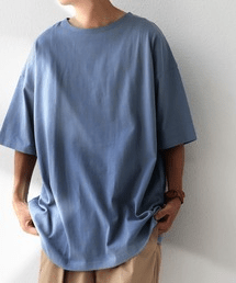 antiqua Tシャツ メンズ 半袖 ビッグシルエット バスクT 綿100・za-00087m