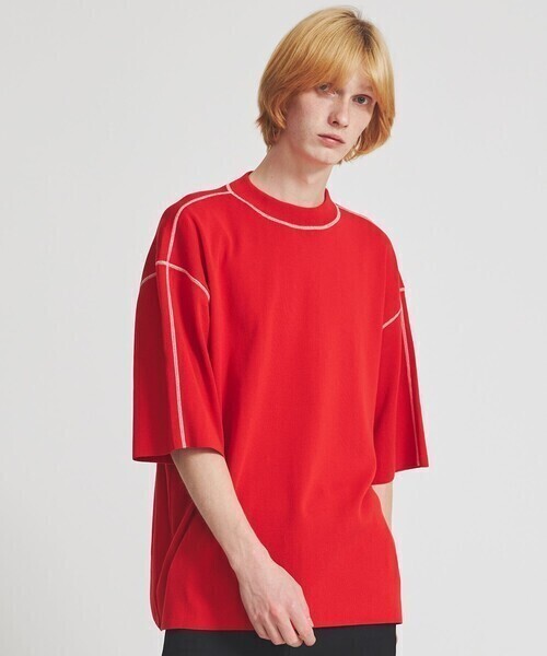 LiNoH COTTON EMBROIDER CREW NECK S/S KNIT