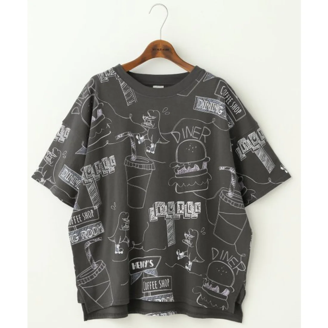 DOUBLE NAME IF 総柄プリントTEE（D）