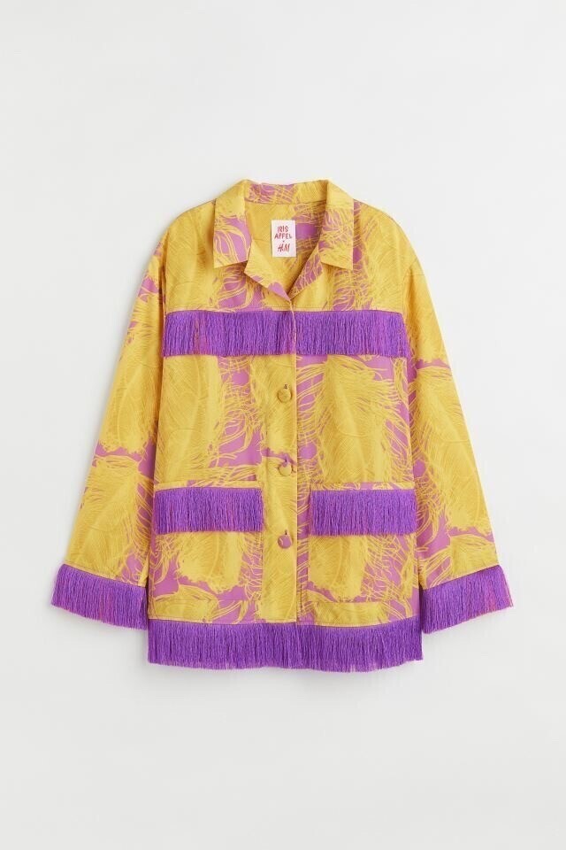 H&M オーバーサイズ フリンジシャツジャケット