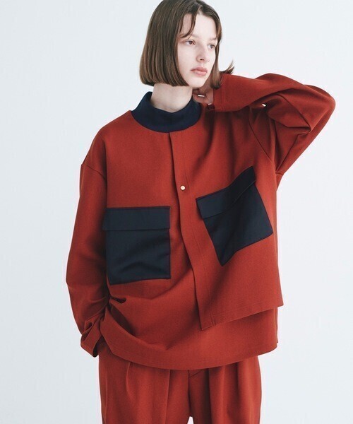 CULLNI ストレッチツイル モックネックプルオーバー