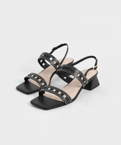 CHARLES & KEITH カットアウトヒール スリングバックサンダル