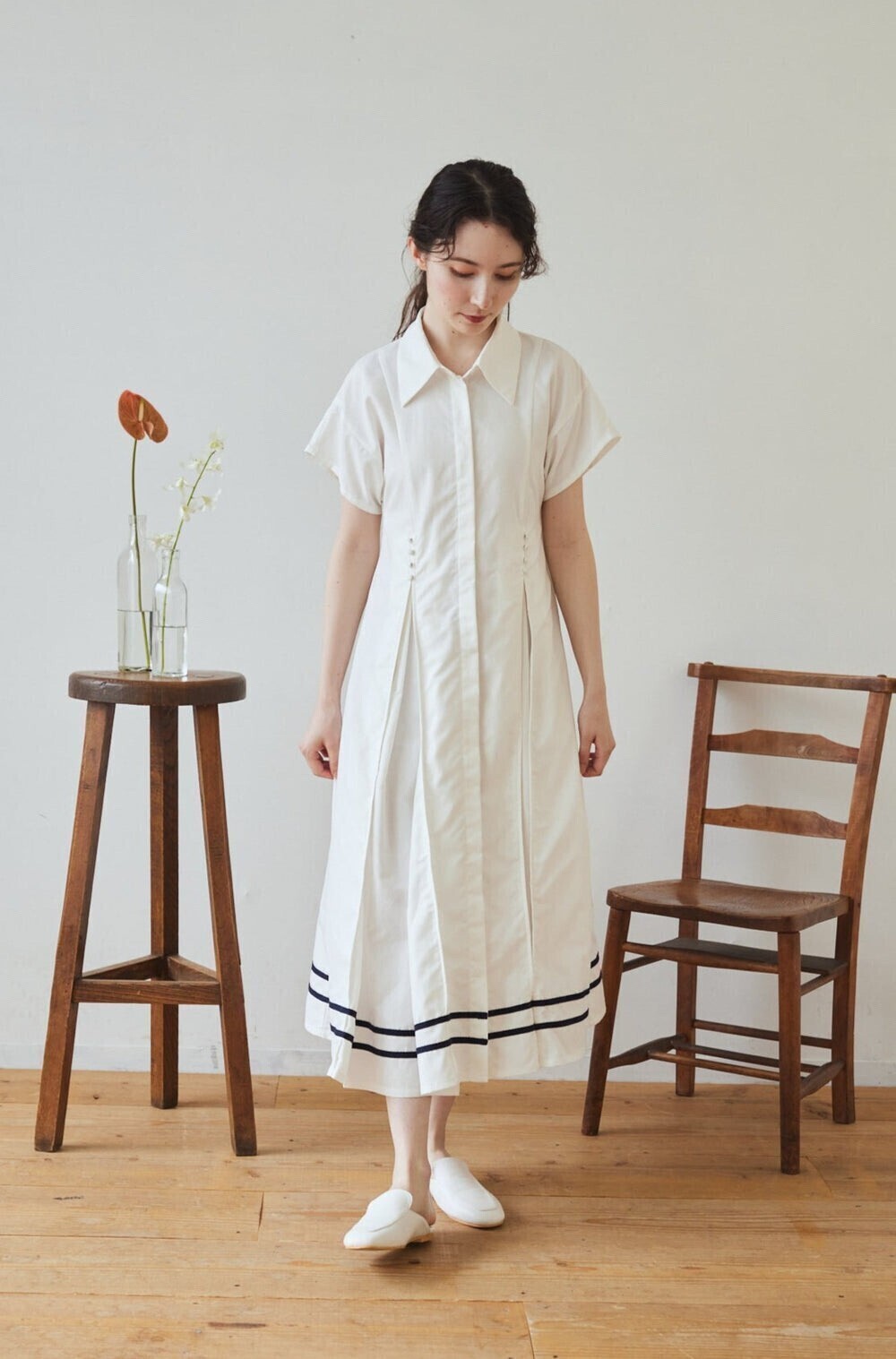 idem tuck line shirt onepiece