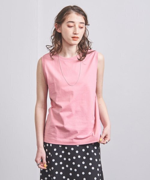 UNITED ARROWS ボタニカルダイ ノースリーブ Tシャツ W