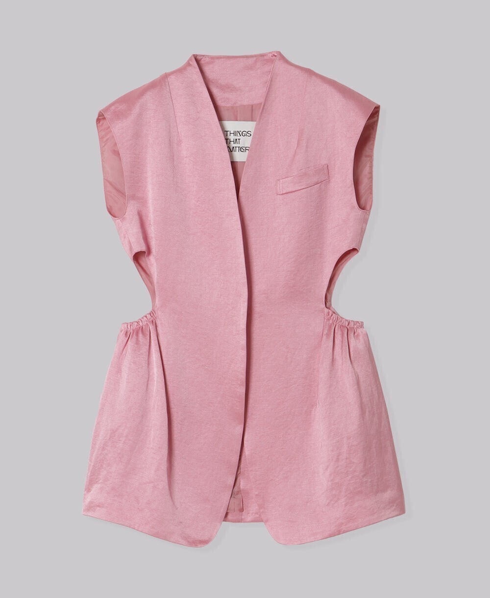 THINGS THAT MATTER TRIACETATE LINEN JACKET GILET