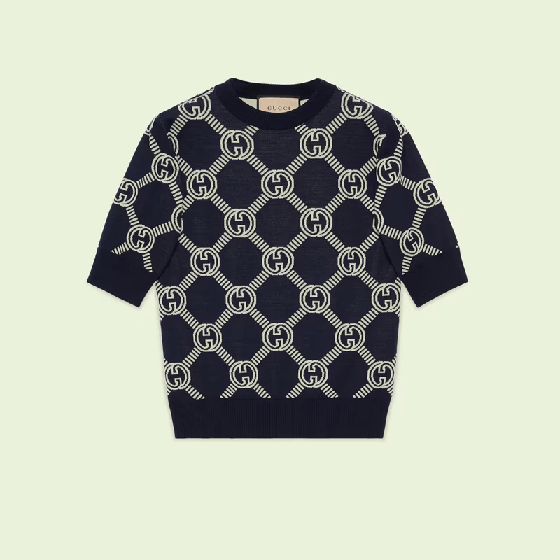 GUCCI GGウール ジャカード リバーシブルトップ