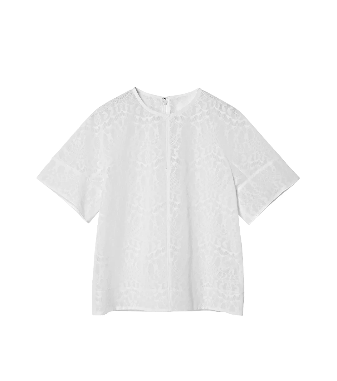 LE CIEL BLEU BONDED LACE TOP