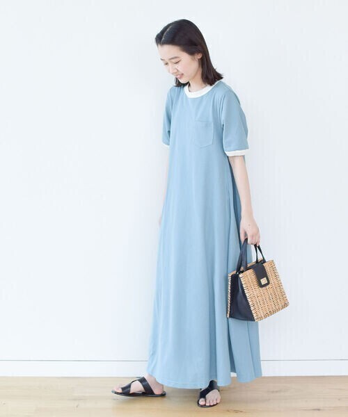 BEAMS BOY カット ツイル マキシ ワンピース