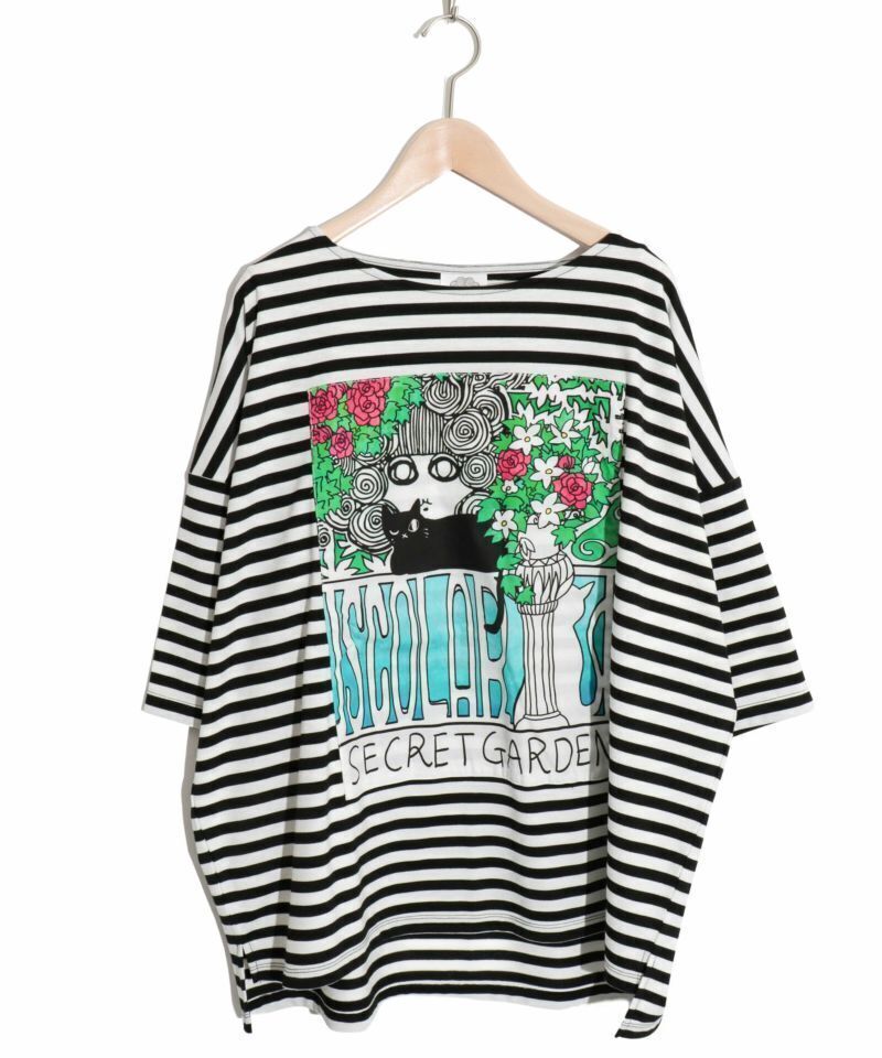 ScoLar スカラーちゃんとネコアップリケTシャツ