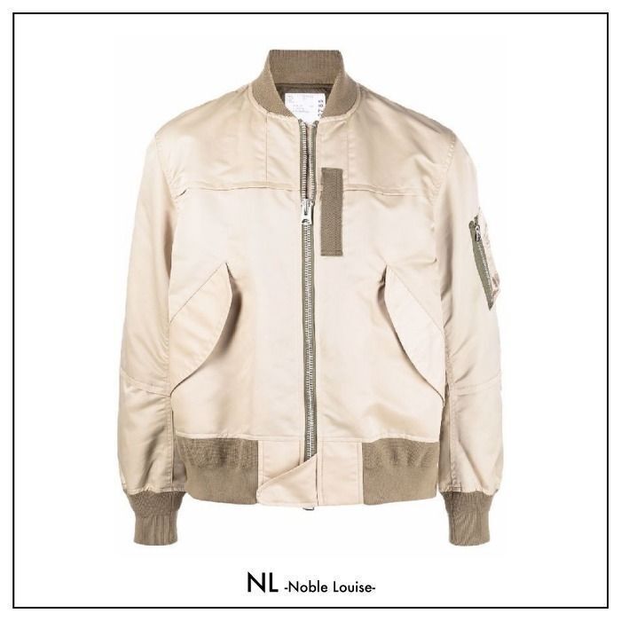 sacai パネル ナイロン ボンバージャケット