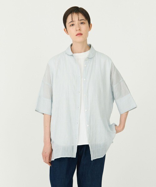 conges payes ADIEU TRISTESSE シャーリングショールカラーシャツ