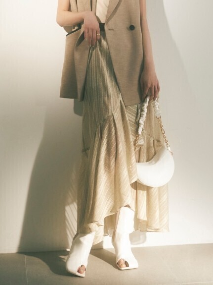 Lily Brown シアーパターンフリルスカートショーパン