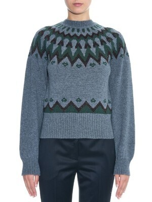 kolor Fair Isle intarsia wool-knit sweater