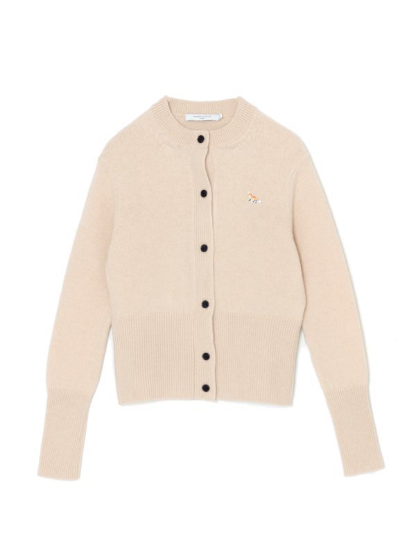 MAISON KITSUNE Baby fox patch r-neck cardigan