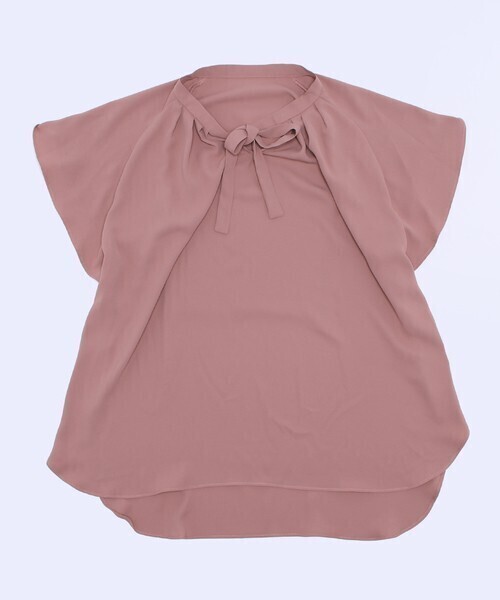 TITE IN THE STORE リボンタイフレアスリーブタックブラウス