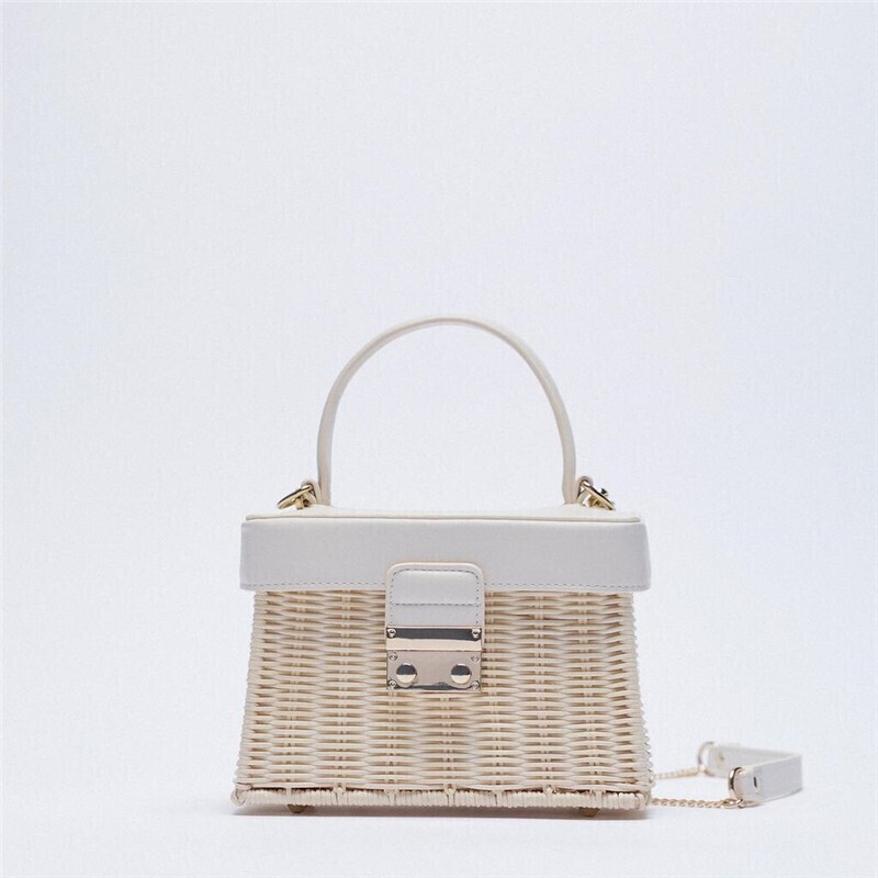 ZARA ラタン ミノディエールケース 2way ショルダー かごバッグ