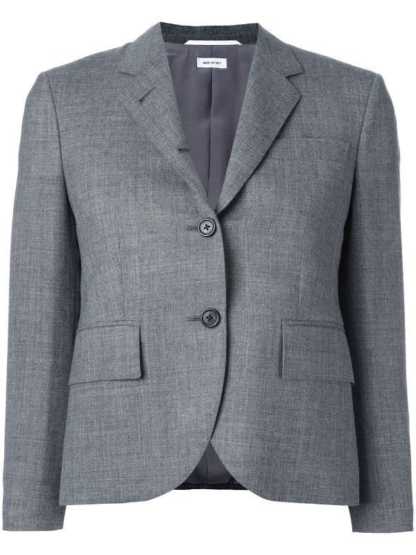 THOM BROWNE.NEW YORK クラシック シングルブレスト スポーツコート ミディアムグレー 2PLY ウールフレスコ