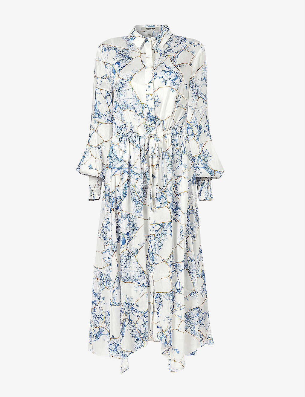 ALLSAINTS Skye Buruberu linen-silk shirt dress