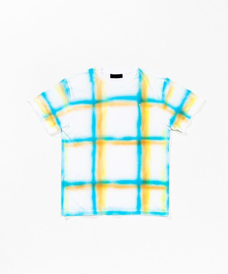 ACANTHUS Hand Spray Check Tee Tシャツ
