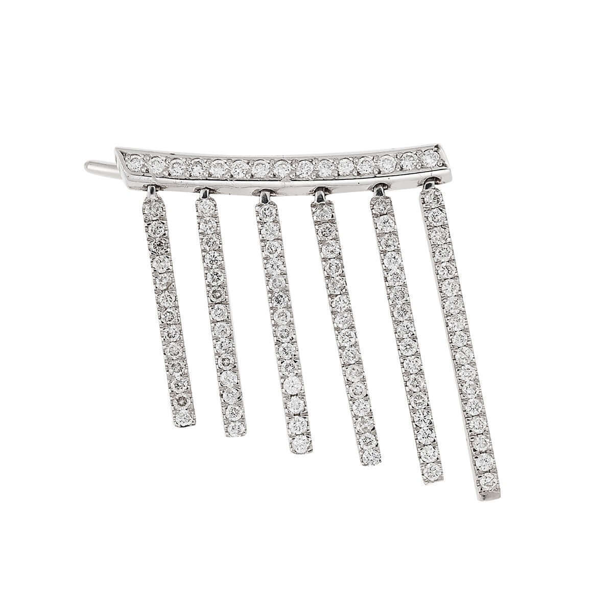 ILEANA MAKRI DIAMOND CURTAIN EAR CLIMBER W-D