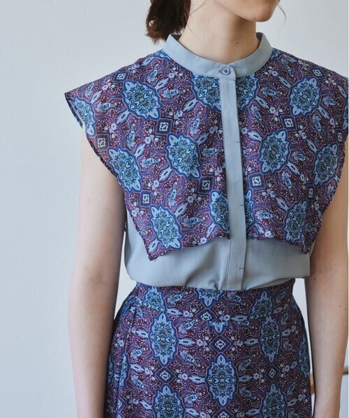 idem paisley collar blouse
