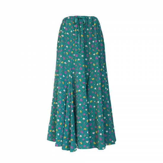 BayBee flower pattern flare skirt(vintage green)