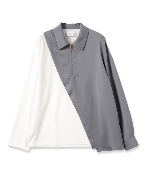 CULLNI 22-AW-028 / Combination Layered Zip Shirts